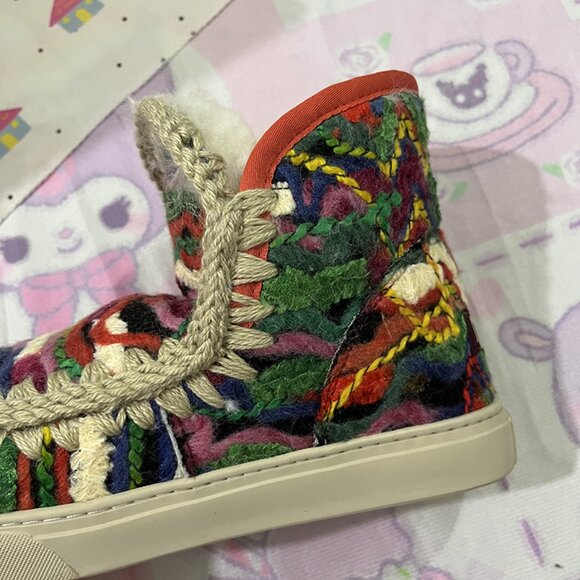 Mou Colorful Wool Yarn Snow Boots - Picture 6 of 9